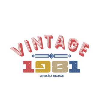 vintage 1981 minta fehér pólón