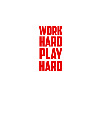 Work-Hard-Play-Hard minta fekete pólón