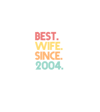 best wife since 2004 retro minta fekete pólón