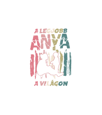 Legjobb anya retro minta fehér pólón