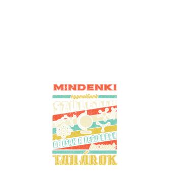 RETRO mindenki egyenlőnek születik TANÁR minta fekete pólón