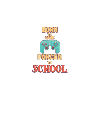 Born to game minta fehér pólón