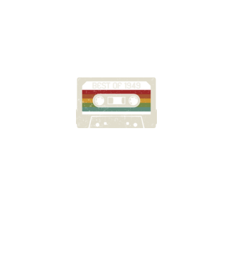 retro tape 1949 vintage minta fekete pólón