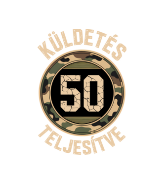 Küldetés teljesítve 50 minta fehér pólón