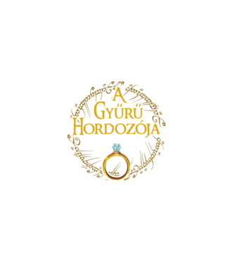 A gyűrű hordozója minta fekete pólón