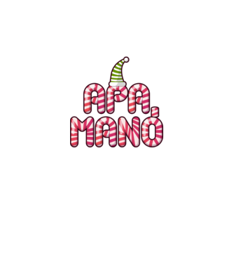 Apa Manó minta fekete pólón