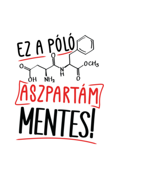 Aszpartám mentes doodle minta fekete pólón