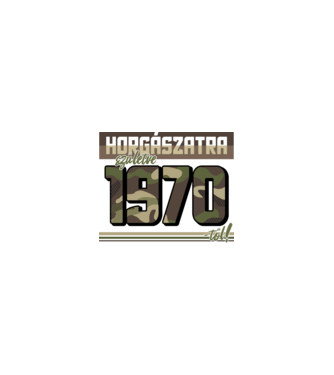 Horgászatra születve - 1970 minta homokszín pólón
