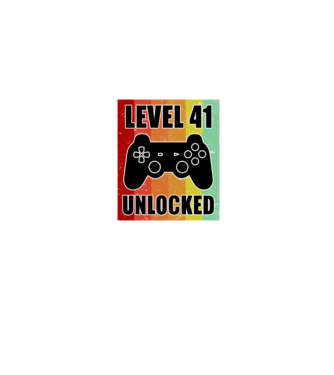 level 41 unlocked retro gamer minta farmerkék pólón