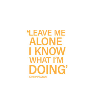 Leave me alone - Kimi Raikkonen minta fekete pólón