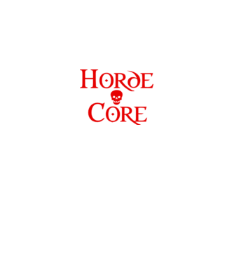 Horde Core.eps minta fekete pólón
