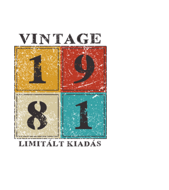 vintage_1981_limitált_sötét minta fekete pólón