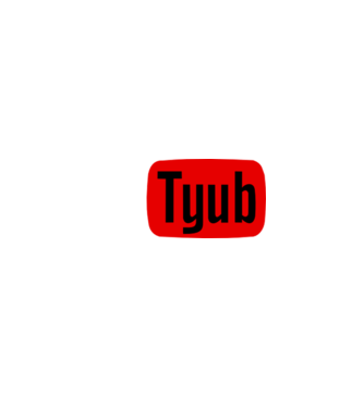 Jutyub minta fekete pólón