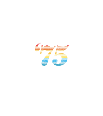 Retro születésnap 1975 minta fekete pólón