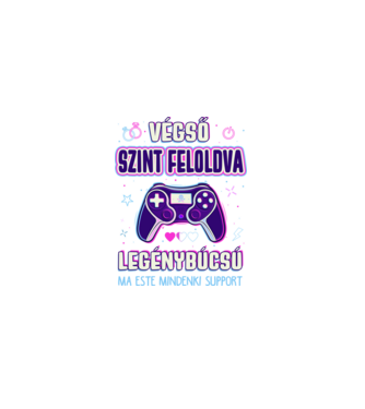 Végső szint teljesítve legénybúcsú CSAPAT minta fekete pólón