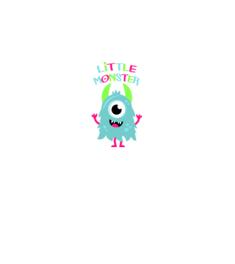Little monster minta fehér pólón