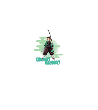 Demon Slayer Tanjiro minta fehér pólón
