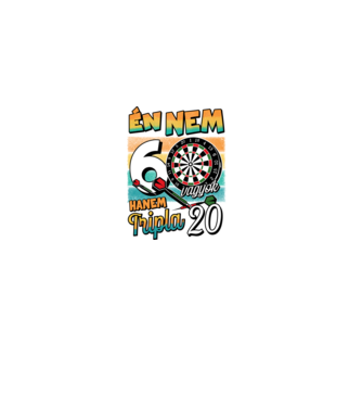 Darts Szülinap 60 éves minta fekete pólón