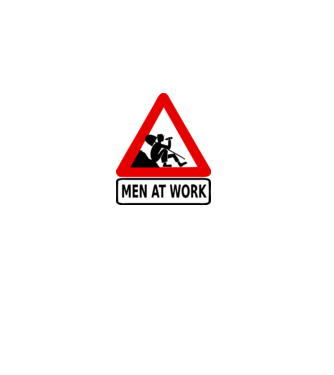 men at work minta szürke pólón