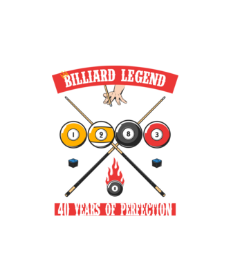 Billiard legend Born in 1983 minta fehér pólón
