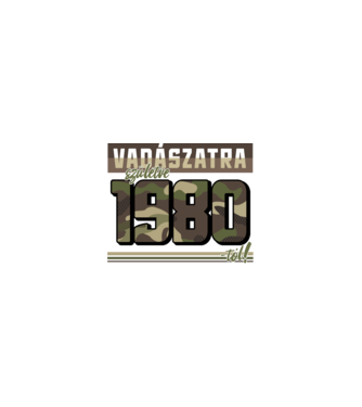 Vadászatra születve 1980-tól! minta homokszín pólón