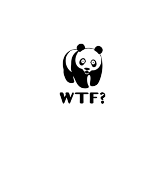 What The Fuck Panda minta sötétkék pólón