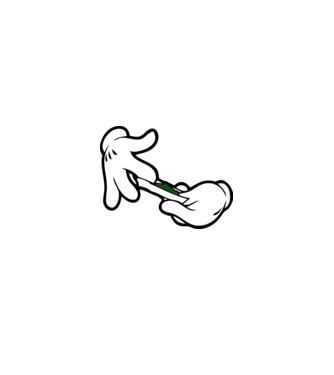 Weed Mickey minta sötétkék pólón