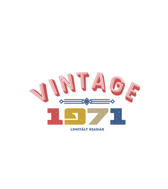 vintage 1971 minta fehér pólón