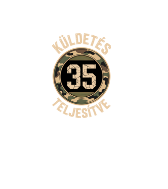 Küldetés teljesítve 35 minta fekete pólón