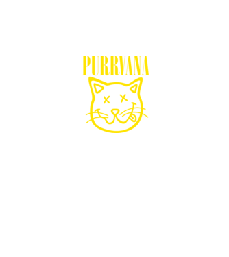 PURRVANA minta fekete pólón