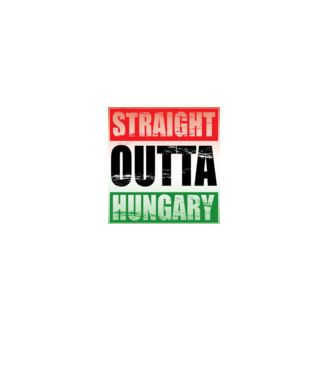 Straight Outta Hungary minta fekete pólón