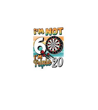 Darts Birthday 60 years old minta fekete pólón