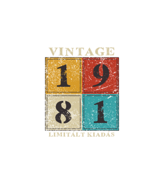 vintage_1981_limitált_világos minta fehér pólón