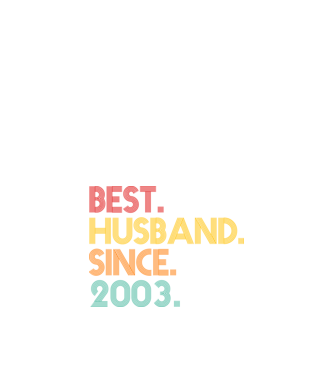 best husband since 2003 retro minta fekete pólón