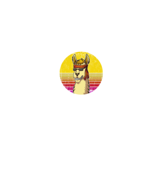 No Prob LLama - Láma minta fekete pólón