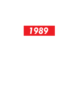 Supreme szülinap 1989 minta fehér pólón