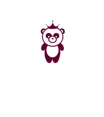 Mackó király minta fehér/royal pólón