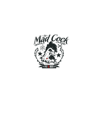 The Mad Cock minta fehér pólón