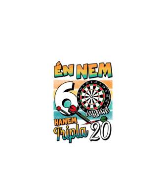 Darts Szülinap 60 éves minta fekete pólón