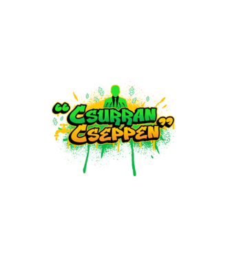 Csurran Cseppen graffiti minta fekete pólón