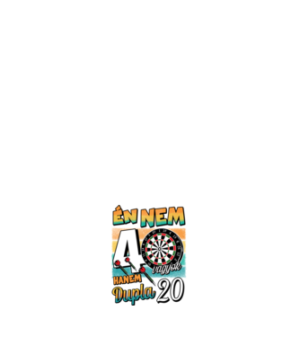 Darts Szülinap 40 éves minta sötétkék pólón