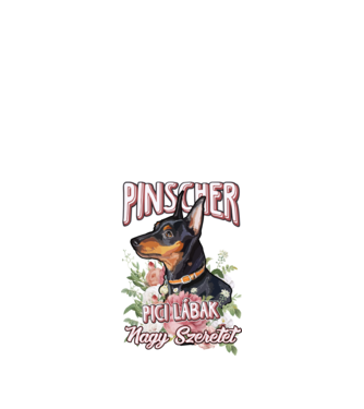 FLORAL DOGGO pinscher  minta fehér pólón