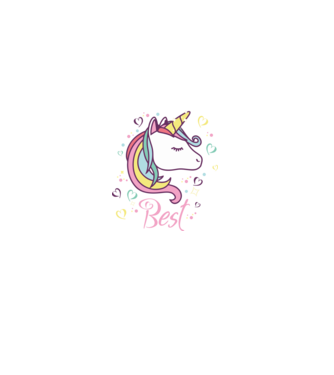 Unicorn Best minta fekete pólón