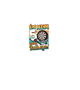 Darts Szülinap 50 éves minta fekete pólón