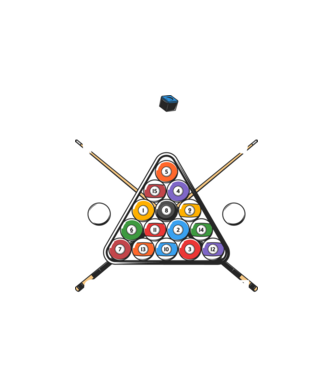 A fejemben sikerült Biliárd minta fehér pólón