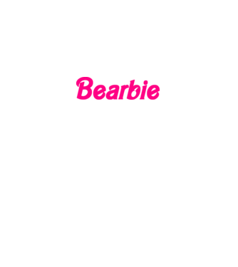 Bearbie minta fehér pólón