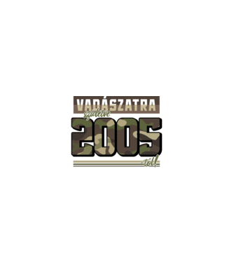 Vadászatra születve 2005-től! minta homokszín pólón