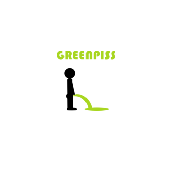greenpiss minta zöld pólón