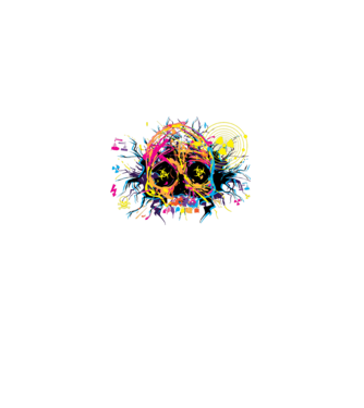Paintskull minta fehér pólón