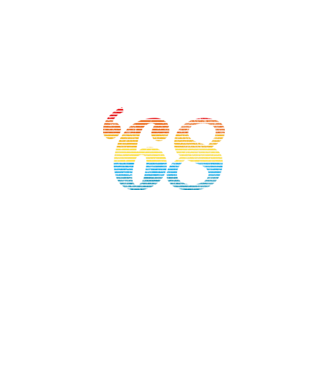 Retro születésnap 1968 minta sötétkék pólón